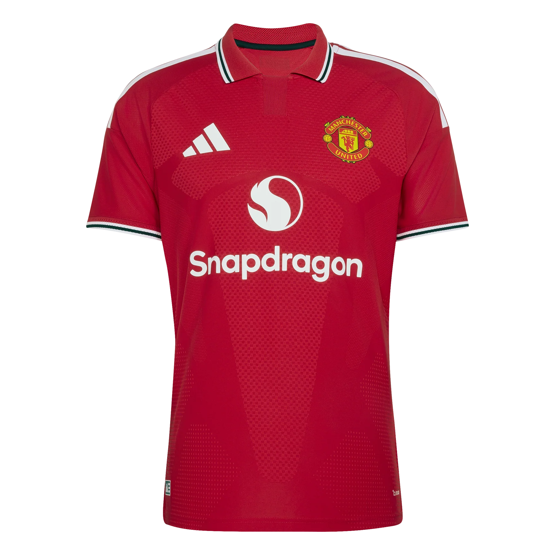 Manchester United home jersey in the Adidas Authentic Elite Player Edition, front view